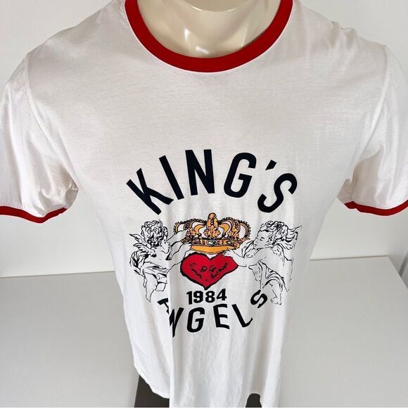 Dolce & Gabbana Gorgeous Kings Angels Print Cotton T-shirt - Picture 8 of 13